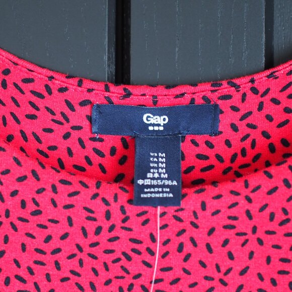 Gap | NWT Red Spaghetti Strap Red Blouson Midi Dress - Picture 2 of 5